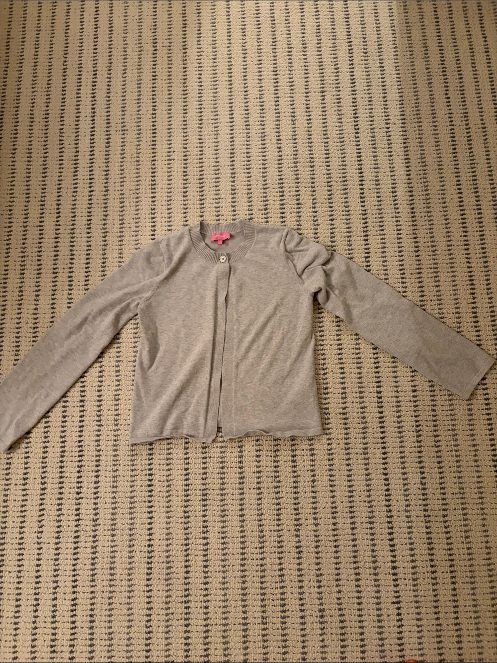 Edikted Light Gray Crewneck Cardigan